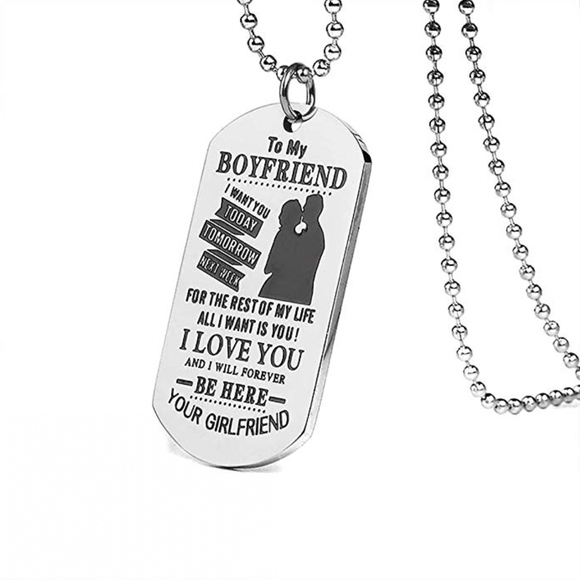 To My Boyfriend Necklace Gift for Valentines Day - Picture 2 of 5